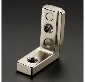 Soporte en L de Zinc para Perfil de Aluminio Serie 30 con Agujero M6 y Tornillos Incluidos