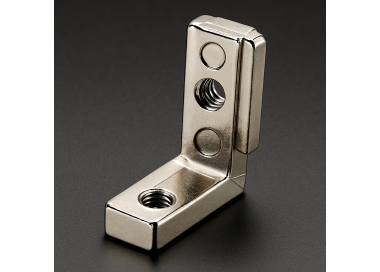 Soporte en L de Zinc para Perfil de Aluminio Serie 30 con Agujero M6 y Tornillos Incluidos