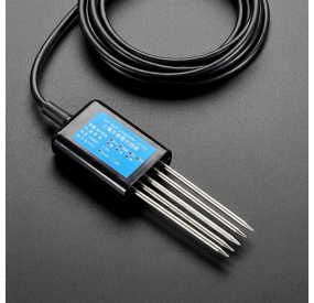 Sensor de Suelo 7 en 1 Medidor de Humedad Temperatura Conductividad Nutrientes NPK y pH Integrado para Jardinería