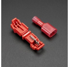 Conector de Terminal Tipo T Rápido Rojo | 15A | para Cables 22-14 AWG