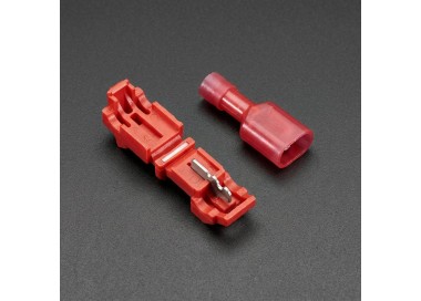 Conector de Terminal Tipo T Rápido Rojo | 15A | para Cables 22-14 AWG