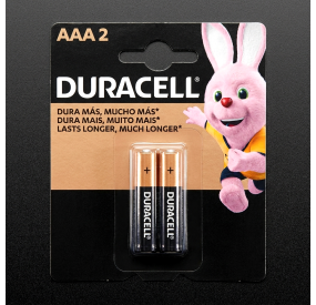 Pilas AAA Duracell Alcalinas - Paquete de 2 Unidades, 1.5V