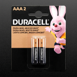 Pilas AAA Duracell Alcalinas - Paquete de 2 Unidades, 1.5V