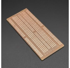 Placa Fenólica Perforada Tipo Protoboard 133x48mm para Prototipos Electrónicos
