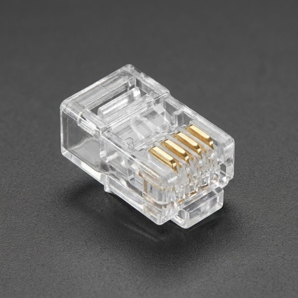 Conector RJ-11 Macho 6P4C para Teléfono y Fax – Conexión Telefónica Confiable