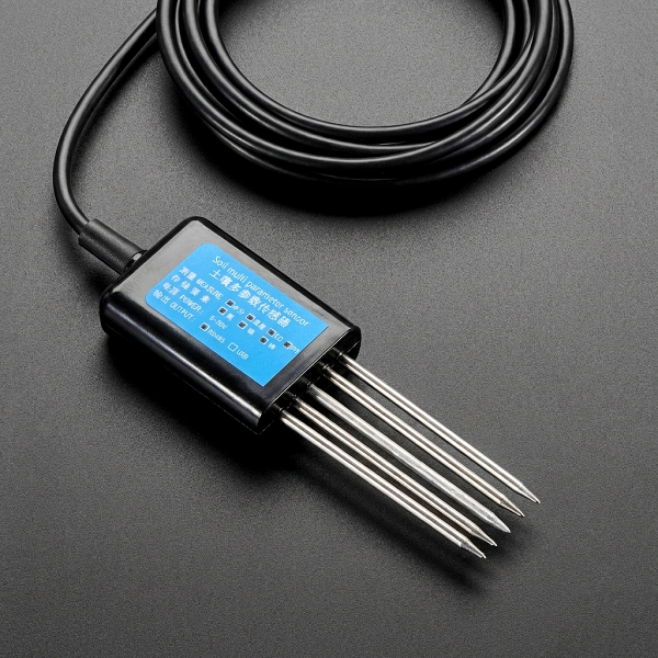 Sensor de Suelo 7 en 1 - Medidor de Humedad, Temperatura, Conductividad, NPK y pH para Agricultura de Precisión