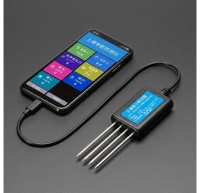 Sensor de Suelo 7 en 1 USB Medidor de Humedad, Temperatura, Conductividad, NPK y pH para Agricultura de Precisión