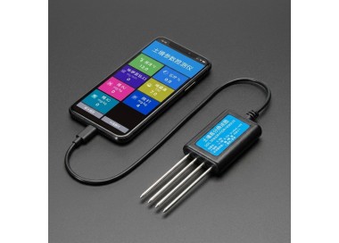 Sensor de Suelo 7 en 1 USB Medidor de Humedad, Temperatura, Conductividad, NPK y pH para Agricultura de Precisión