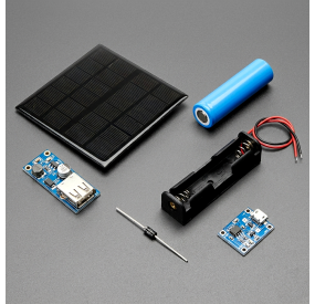 Kit Solar Básico para Arduino o ESP32 - Panel 6V 3W y Batería 18650