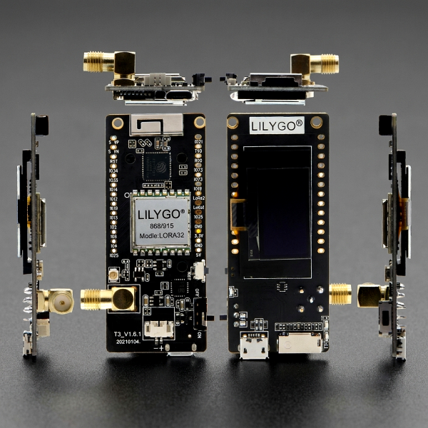 Módulo LoRa32 V2.1 ESP32 con Pantalla OLED 0.96'' - WiFi, Bluetooth, 915MHz, CH9102F, Antena SMA