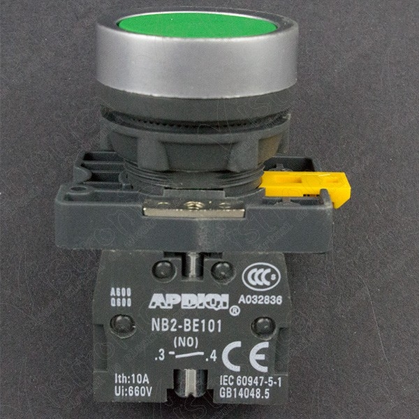 Interruptor Pulsador Normalmente Abierto Verde 22MM Genérico - 1 Interruptor Pulsador Normalmente Abierto Verde 22MM Genérico - 1