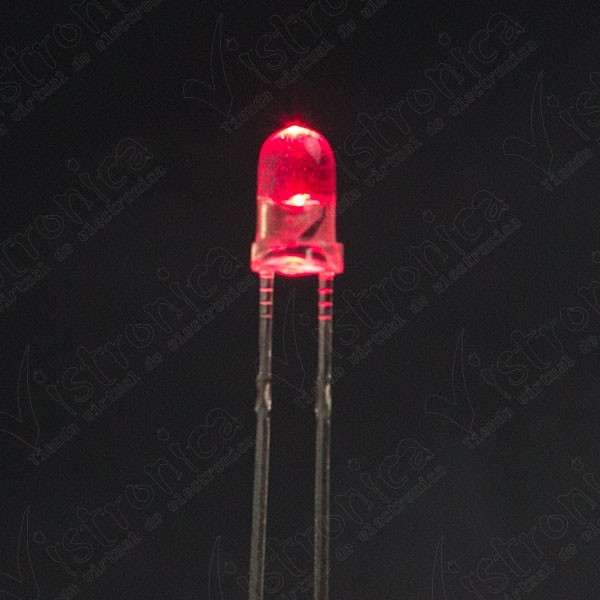 LED Rojo 3mm Chorro