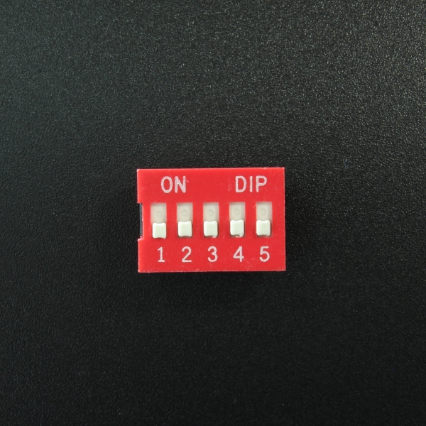 DIP Switch de 5P Rojo Genérico - 2 DIP Switch de 5P Rojo Genérico - 2