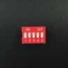 DIP Switch de 5P Rojo Genérico - 2 DIP Switch de 5P Rojo Genérico - 2