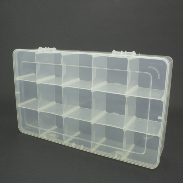 Caja organizadora de plastico con 15 compartimientos - Cimech 3d