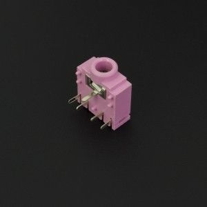 Conector Jack Estéreo Hembra Rosado PJ307G 3.5 mm Para PCB  Genérico - 1