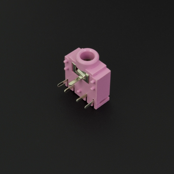 Conector Jack Estéreo Hembra Rosado PJ307G 3.5 mm Para PCB  Genérico - 1