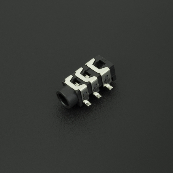 Conector Jack Estéreo Hembra Negro PJ313D 3.5 mm Para PCB  Genérico - 1