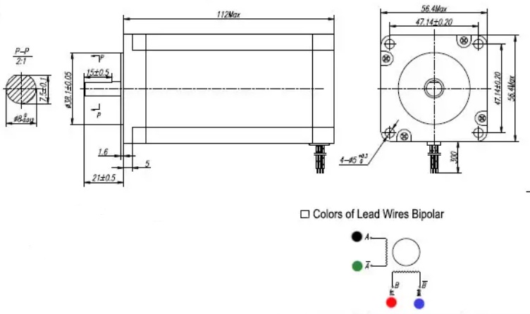 Nema 23 8.5kg/cm Motor Paso A Paso 23KM-K344CNWA0535 stepper pasos -  MEGATRONICA