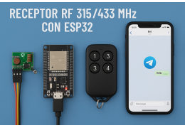 Receptor RF 315/433 MHz con ESP32