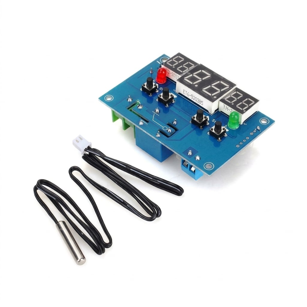 Grafico tecnico de Termostato Digital HW-559 | Control de Temperatura -9°C a 99°C con Relé 10A y Sonda de Acero