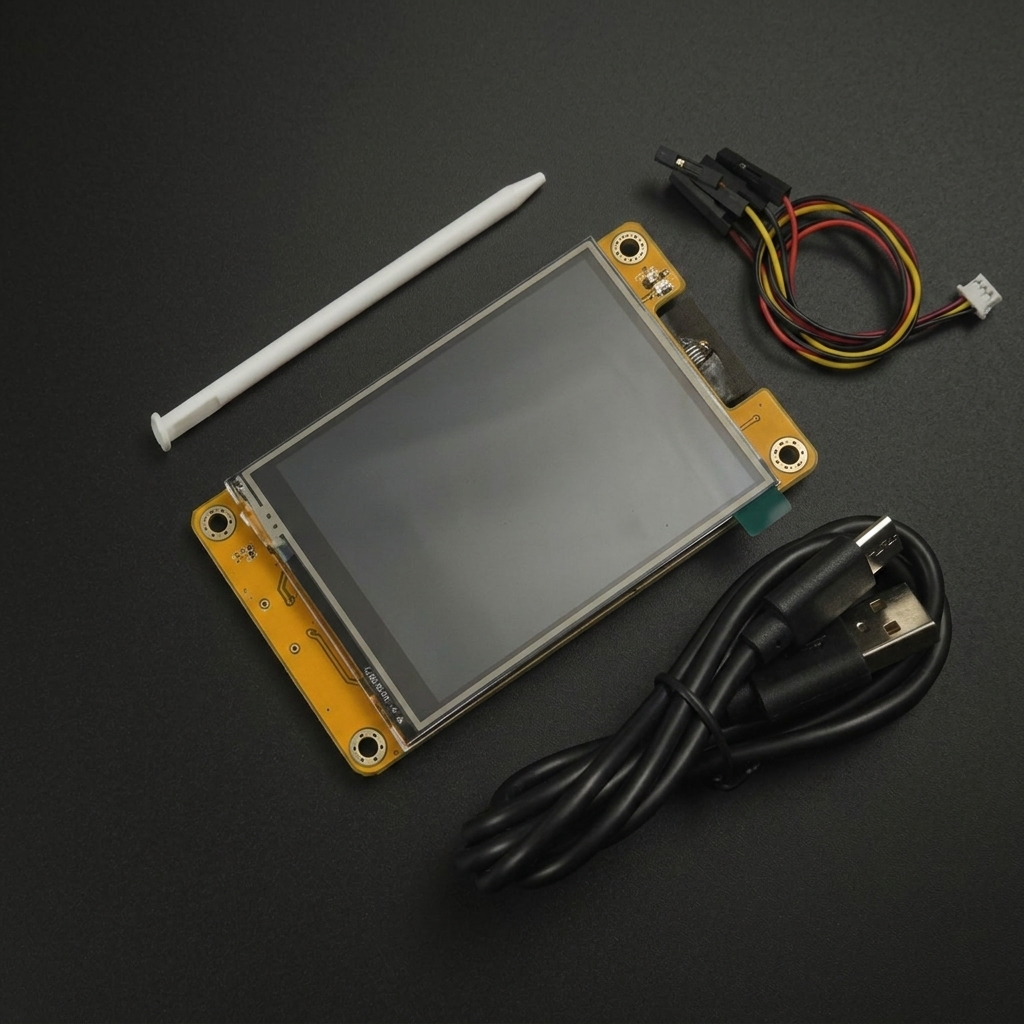 Grafico tecnico de Pantalla TFT 2.8 Pulgadas con Placa de Desarrollo ESP32 WiFi y Bluetooth Integrados