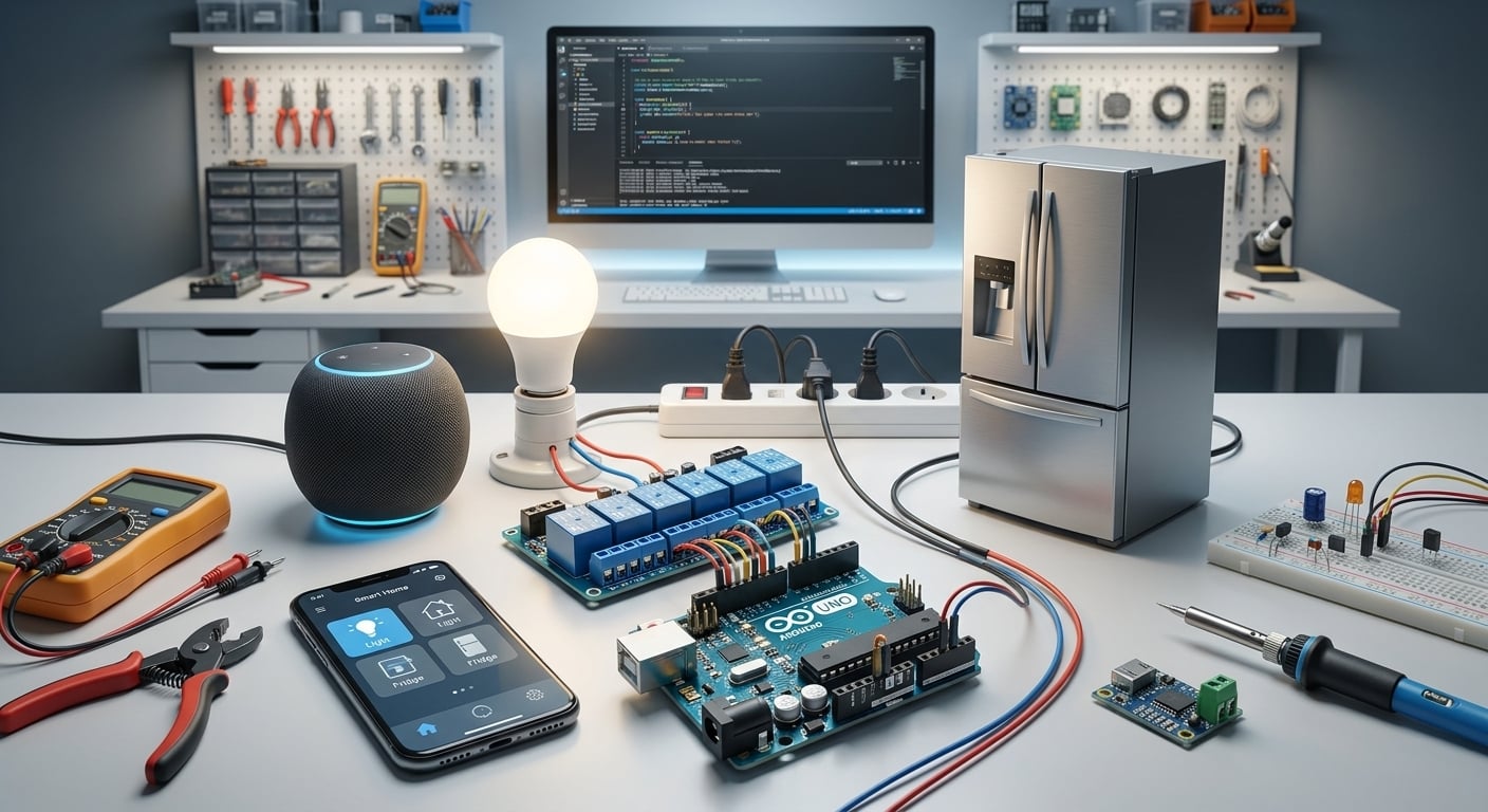 Imagen principal del proyecto o producto de Controlar luces, cerraduras y electrodomésticos desde el celular mediante aplicaciones o asistentes de voz. con Arduino UNO R4 Compatible con WIFI